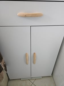 Holzgriffe Holzknopf Holz Möbelgriff Knopf Schubladengriff Möbelgriffe Natur 128mm Kunden-Foto 1