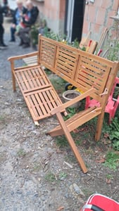 3-Sitzer Gartenbank aus Akazienholz, ca. 153 x 90 x 57 cm - Braun Kunden-Foto 3