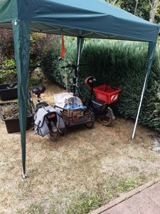 FCH 3 x 3m Pop Up Pavillon Faltbar Wasserdicht Gartenzelt, UV-Schutz 50+ Pavillons & Partyzelte Festzelt mit 4 Seiten für für Camping / Garten / Hochzeit / Strand,Blau Kunden-Foto 12