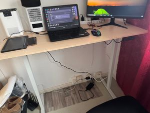 Schreibtisch 60×110 cm Höhenverstellbarer Schreibtisch Elektrisch, Memory- und Anti-Kollisionsschutz, 70 kg Tragkraft Kunden-Foto 4