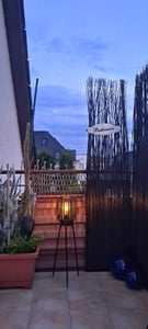 Paravent Raumteiler 3 teilig Holz Trennwand Sichtschutz Weidenparavent Braun Fotografie od zákazníka č. 1