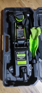 Juskys Wagenheber 2,5 t, hydraulisch mit Transportbox & Zubehör – Schwarz/Grün Kunden-Foto 1