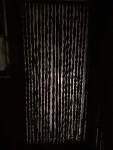 Insektenschutz-Vorhang Flauschvorhang Türvorhang 100x200cm Chenille Fliegenschutz grau/weiss Kunden-Foto 2