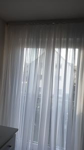 Gardinen Stores 750cm x 240cm Vorhang Kräuselband mit Bleiband Voile transparent Kunden-Foto 2