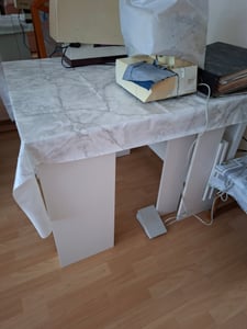 HOMCOM Eettafel, inklapbaar, uitschuifbaar, keukentafel, bijzettafel, bruin Klantenfoto 1