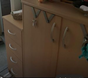 Kommode Schrank Standschrank Anrichte Beistellschrank Holzschrank "Olli I" Buche Kunden-Foto 1