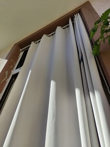 2er-Set Outdoor Vorhang Gardinen Verdunkelungsvorhang Blickdicht, Garten Patio Balkon Wasserdicht Sonnenschutz & Sichtschutz Outdoorvorhäng (132*238cm, Dunkelgrau) Kunden-Foto 1