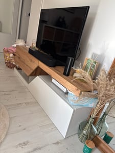 MIRJAN24 TV-Lowboard  Ceelias 160, Stilvoll TV-Schrank vom Hersteller, RTV-Tisch, Mediaschrank (Farbe: Wotan / Anthrazit) Kunden-Foto 1