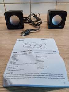 Kompakt Mini Stereo-Lautsprecher PC Computer Laptop USB Paar Boxen Schwarz  Audiocore Kunden-Foto 1
