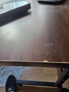 Beistelltisch mit Rollen 15kg Belastbarkeit C-Form Wohnzimmer Schlafzimmer Sofatisch Kaffeetisch Nachttisch mobiler Computertisch in braun Kunden-Foto 1