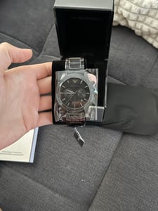Emporio Armani Mario Chronograph Edelstahl Schwarz AR11242 Kunden-Foto 2