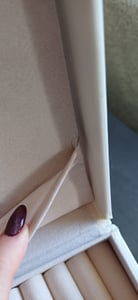 Schmuckbox, Schmuckschatulle, Schmuckkästchen, Schmuck Organizer, mit 3 Ebenen, 2 Schubladen, für Ringe, Halsketten, Ohrringe, Armbänder, Schwarz Kunden-Foto 5