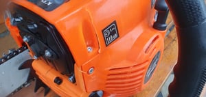 KRAFT&DELE | Benzin Kettensäge 5,7 PS +2 Schwert 16"/18" 2 Ketten + Ersatzstarter | Motorkettensäge Motorsäge Gartensäge Kunden-Foto 11
