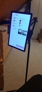 Tablet Bodenständer, Tablet Halterung mit Heavy Duty Base, 360 Grad drehbar, mit Stabilem Metall arm für iPad, Tablets, Telefone oder Andere Geräte Kunden-Foto 1