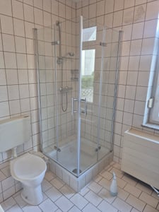 Duschkabine 75x80x185 cm Falttür, Duschabtrennung  Eckdusche Eckeinstieg ESG Kunden-Foto 1
