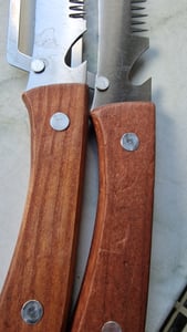2er Set Küchen Gemüseschäler mit Holzgriff multifunktional 3-in-1 Schäler mit Reibefunktion und Flaschenöffner für Gemüse Kartoffeln Kürbis Knoblauch Kunden-Foto 2