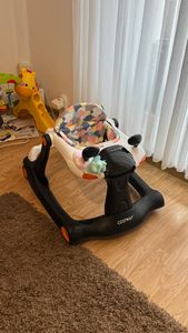 COSTWAY 2-in-1 Lauflernhilfe klappbar, Baby Walker höhenverstellbar, Gehfrei mit Musik, Licht und Spiegel , Laufhilfe, Lauflernwagen, für 6-18 Monate Kunden-Foto 1
