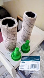 Rulli di ricambio compatibili con Kärcher FC 3, FC 5 e FC 7 - Rulli di pulizia lavabili per la pulizia di pavimenti duri Foto del cliente 2