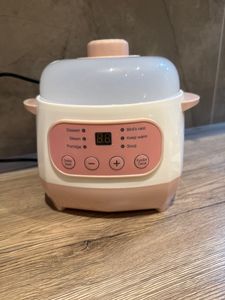 Pentola elettrica da 1 l, 200 W, sicura contro il fuoco secco, pentola elettrica intelligente in Vetroceramica per porridge, zuppa di riso Foto del cliente 1
