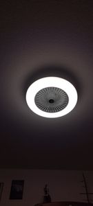 EINFEBEN Deckenventilator Deckenventilatoren mit Beleuchtung 80W Dimmbar Fan Licht deckenlampe Einstellbare Windgeschwindigkeit Lampe lüfter kronleuchter mit Fernbedienung Kunden-Foto 4