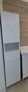 VASAGLE Badezimmerschrank, Badschrank, Badezimmermöbel mit einer Schublade/2 Schubladen, verstellbare Ablagen, offenes Fach Kunden-Foto 1