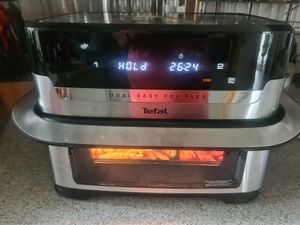 Tefal Dual Easy Fry Flex , Flex Heißluftfritteuse, FlexCook Trennwand, 9L Fassungsvermögen, Heißluftfritteuse, 9 l, 1,7 kg, 40 °C, 200 °C, 8 Person(en) Kunden-Foto 3
