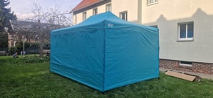 Aga Knip- en snijtafel PARTY, 3x4,5 meter, lichtblauw Klantenfoto 3
