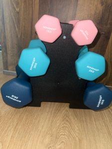 SONGMICS Sada činek, sada činek 12 kg, šestihran, neoprenové činky Fotografie od zákazníka č. 1