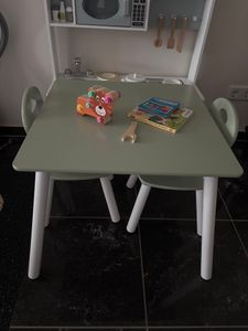 KESPER® Kindertisch mit 2 Stühlen mint – Kindersitzgruppe | Kindermöbel-Set für Kinderzimmer & Spielbereich | 3-teilig 1773313 Kunden-Foto 8