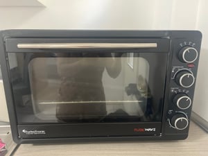 TurboTronic Minibackofen – EV45 – 38-L-Tischbackofen mit Umluft, Ober-/Unterhitze, Drehspieß, 2000 W, Innenbeleuchtung, Edelstahl, 2 Backbleche und Gitterrost Kunden-Foto 2