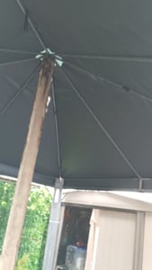 freigarten.de Ersatzdach für Pavillon 3x3 Meter Wasserdicht Material: Panama PCV Soft 370g/m² extra stark Modell 2 (Braun) Kunden-Foto 2