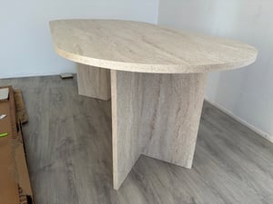 Skye Decor, Sabella - Travertine, Esstisch, Travertin, 100 % Melaminplatte, 200 x 90 x 75 cm Kunden-Foto 2