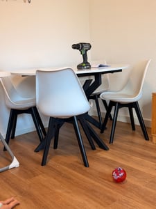 Esstisch Vicco Loyd Schwarz/Eiche rustikal 120 x 76.5 cm ausziehbar, Model 51777 Kunden-Foto 2