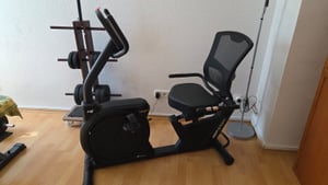 HOP SPORT® HS-5000L Liegeergometer für Zuhause mit Magnetwiderstand | Stationäres Fahrrad | Ergonomischer Sitz | leises Liegerad-Heimtrainer mit Apps Kunden-Foto 1