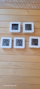 5 Stück Thermometer für Innenräume, Raumthermometer Digital Innen, LCD Intelligentes Hygrometer Kunden-Foto 17