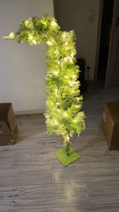 COSTWAY Umelý vianočný stromček 150 cm so snehom, ohybný vrchol, teplé biele LED diódy a 8 režimov, vianočný stromček umelý vianočný stromček Fotografia od zákazníka č. 1