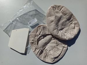 2x Bäckerleinen - 25cm Leinentuch Brot Backen mit Teigschaber, - Bäckerleinen für Gärkörbchen - Teigtuch - Einsatz für Brotkorb - Backzubehör Kunden-Foto 1