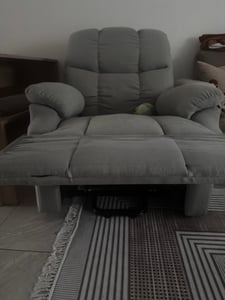 HOMCOM Massagesessel mit Aufstehhilfe Relaxsessel Fernsehsessel USB Grau Kunden-Foto 1