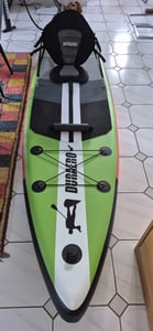 Stand up Paddling Board Aufblasbare, Kajak Sitz,330x76x15cm, Tragkraft bis 150Kg, Verstellbares Doppel-Paddel,Blaues Camouflage Kunden-Foto 4