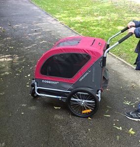 DOGGYHUT Large Fahrradanhänger & Hundebuggy 2 in 1 für Hunden bis 35kg Hundeanhänger Jogger Hundewagen mit Feststellbremse Kunden-Foto 3