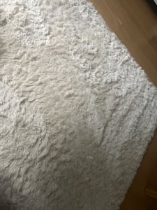 Hochflor Teppich Wohnzimmer Fellteppich Kunstfell Shaggy Flauschig beige Creme Grösse 140x200 cm Kunden-Foto 2