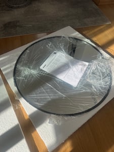 tectake® Runder Wandspiegel Fiona Ø 60 cm integrierte Befestigungshaken Kunden-Foto 1