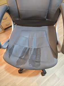 Mucola Chefsessel Schreibtischstuhl BüBraunuhl Kunstleder Computerstuhl 120 KG Drehstuhl Bürosessel Gaming Stuhl - Weiß Kunden-Foto 1