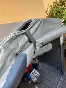 SoBuy, garage à vélos étanche, abri de jardin avec crochets pour 2 à 4 vélos, carport, tente avec protection UV et ouvertures de ventilation, abri à vélos KLS11-II-L Photo du client 7