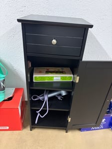 Szafka łazienkowa COSTWAY, szafka łazienkowa, szafka podłogowa, szafka toaletowa z regulowaną półką i szufladą, szafka stojąca, szafka średniej wielkości, wolnostojąca, biała Zdjęcie produktu od klienta nr 1