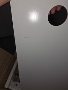 Table de maquillage AODEMOKO avec miroir et prises électriques, éclairage LED. Dispose de 7 tiroirs et 8 compartiments de rangement. Luminosité réglable, étagères ajustables, couleur blanche Photo du client 2