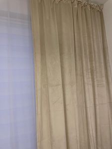 Zasłona Taśma marszcząca 140x270 cm Zasłona Jasny Beż Blackout Jednokolorowy Wzór Aksamitna Tkanina Wielofunkcyjna taśma z wiązaniem Pokój dzienny Sypialnia Zdjęcie produktu od klienta nr 1