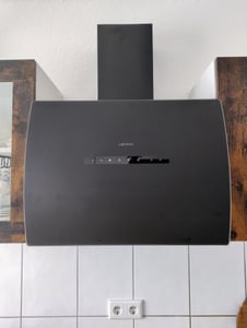 LEVIVO A+++ Kopffreie Dunstabzugshaube 60cm Umluft & Abluft mit 740 m³/h Luftleistung, Abzugshaube mit 2 Aktivkohlefiltern, 1 Fettfilter, 3 Stufen Kunden-Foto 2