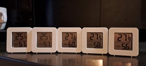 5 Stück Thermometer für Innenräume, Raumthermometer Digital Innen, LCD Intelligentes Hygrometer Kunden-Foto 11