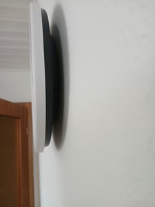 Design Funkwanduhr 30 cm lautlos Japanisches Quarzuhwerk Mineral Glas kein Ticken Funkuhr Kunden-Foto 2